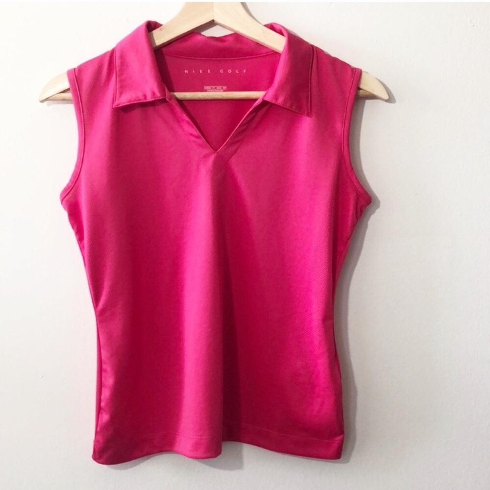 Nike • Pink Golf Collared Tank